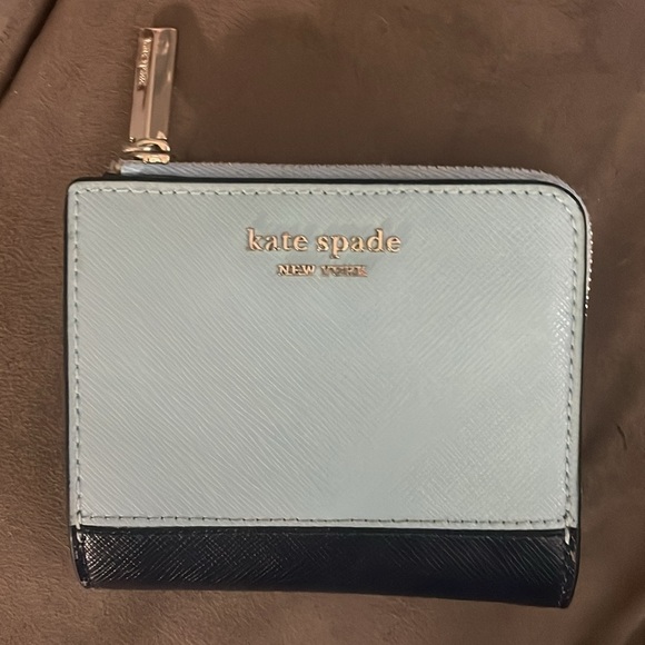 Kate Spade No fold Blue and Navy Wallet - Picture 2 of 8